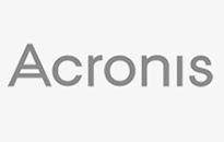 Acronis white background grey text